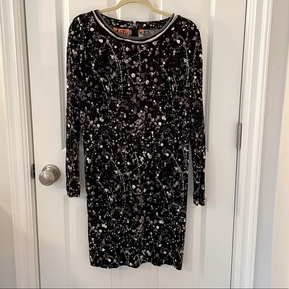 EUC Silk Tory Burch Paint Splatter Dress - Picture 1 of 7